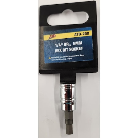 Atd Tools ATD 1/4-Inch Drive 5mm Hex Bit Socket 209